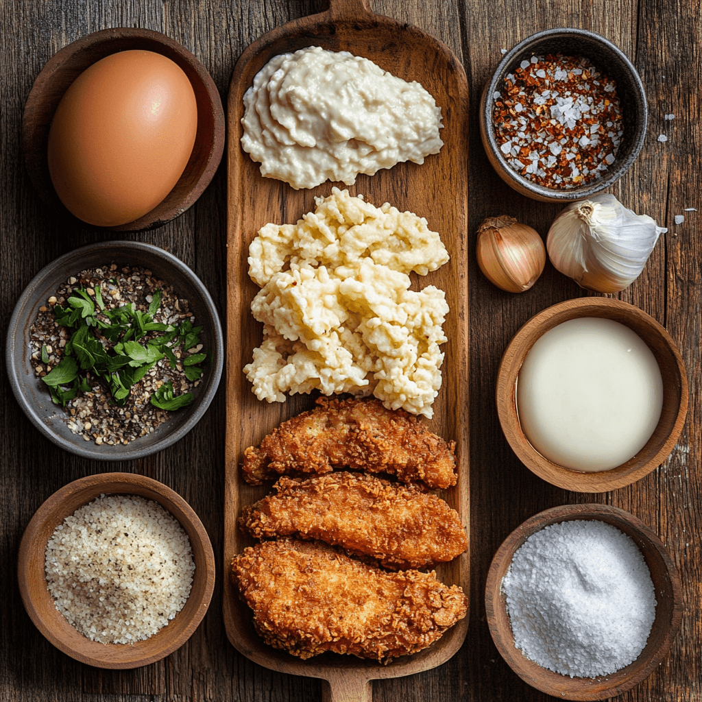 Crispy chicken fried steak topped with creamy white gravy and served with mashed potatoes