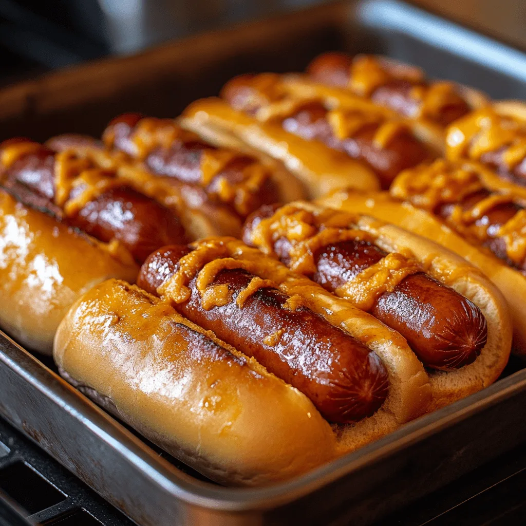 Freshly baked homemade hot dog buns on a cooling rack, golden brown and ready to be filled with gourmet toppings.